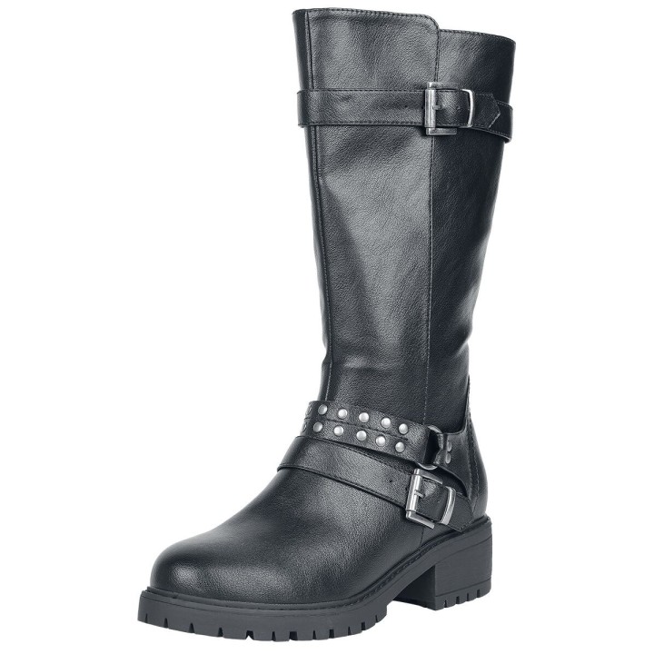 Rock Rebel by EMP - Rock Stiefel - Boots with Buckles and Studs - EU37 bis EU40 - für Damen - Größe EU37 - schwarz
