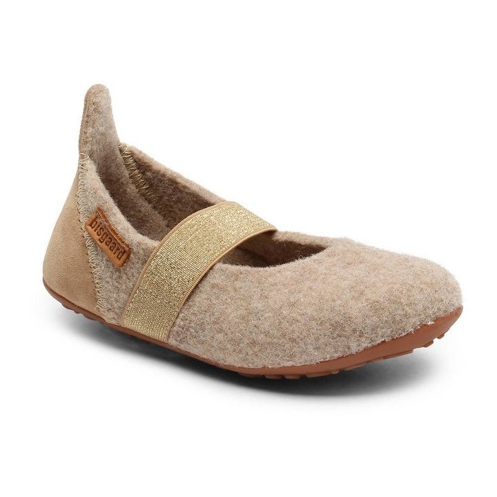 Bisgaard Bisgaard Ballet Wool Nougat Hausschuh
