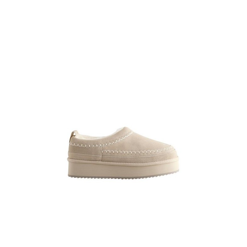 Next Forever Comfort® Leder-Schlupfschuhe, Borgfutter Slipper (1-tlg)
