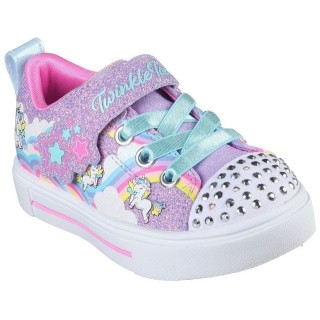Skechers TWINKLE SPARKS - JUMPIN CLOUDS Lauflernschuh, Blink,-Klettschuh mit Nieten, Größenschablone zum Download