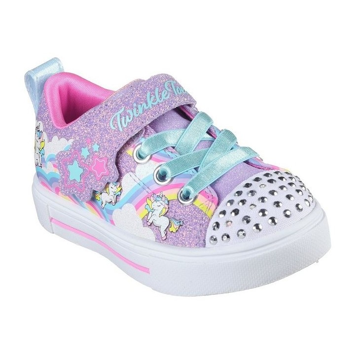 Skechers TWINKLE SPARKS - JUMPIN CLOUDS Lauflernschuh, Blink,-Klettschuh mit Nieten, Größenschablone zum Download
