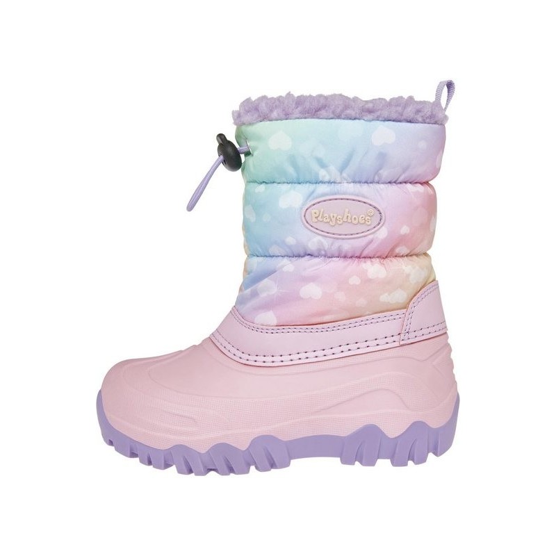 Playshoes Winter-Bootie Regenbogen Hüttenschuhe