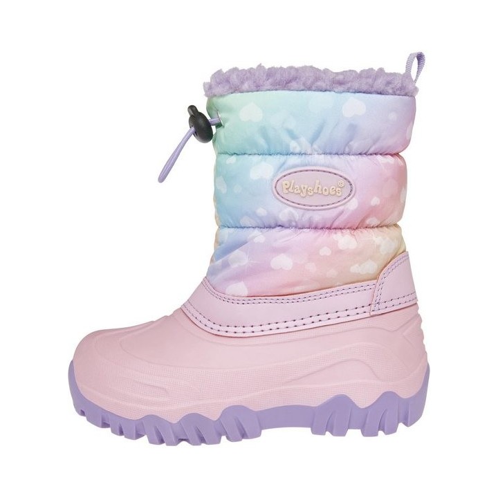 Playshoes Winter-Bootie Regenbogen Hüttenschuhe