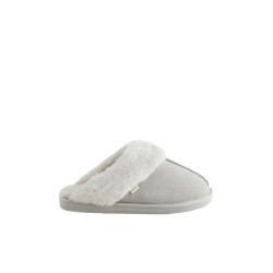 Next Veloursleder-Pantoffeln mit Kunstfell Hausschuh (1-tlg)