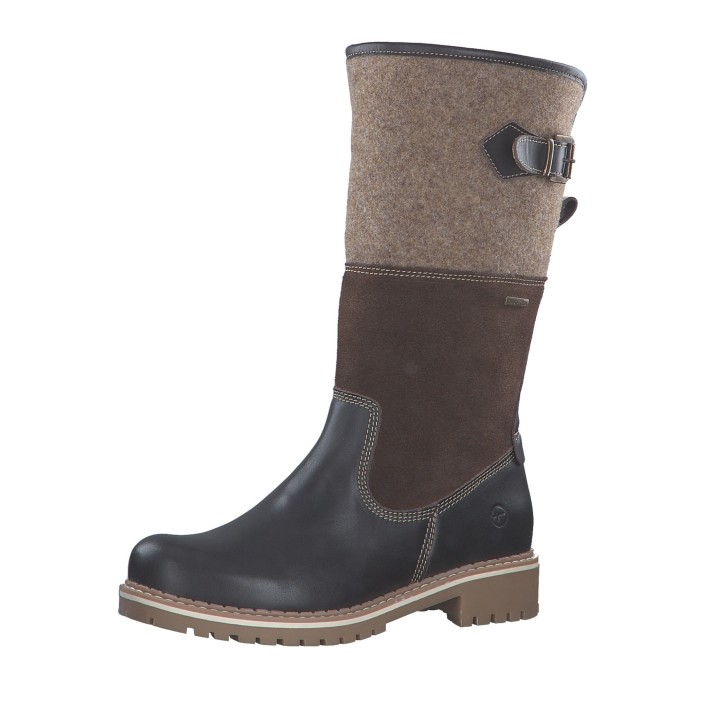 Damen Moonboots Stiefel  1-26432-21 Braun 302 Mocca Leder/Sy... 41