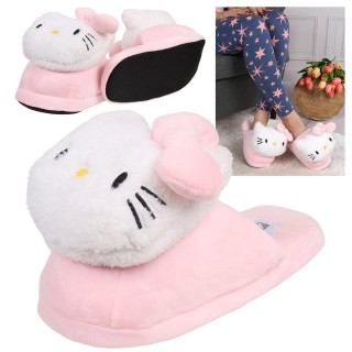 Sarcia.eu Hello Kitty Hellrosa Damen Hausschuhe, weich, warm 38-39 EU / 5-6 UK Plüsch Hausschuhe