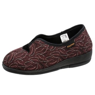 Fischer-Markenschuh Dora Hausschuh Microstretch, Textilfutter, Weite H, zum Schlupfen