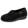 Fischer-Markenschuh Dora Hausschuh Leoprint, Weite H, Frotteefutter, Zum Schlupfen