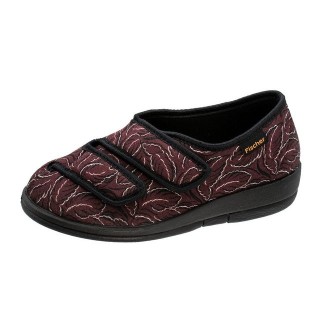 Fischer-Markenschuh Dora Hausschuh zum Schlupfen, Microstretch, Weite H, Kettverschlüsse
