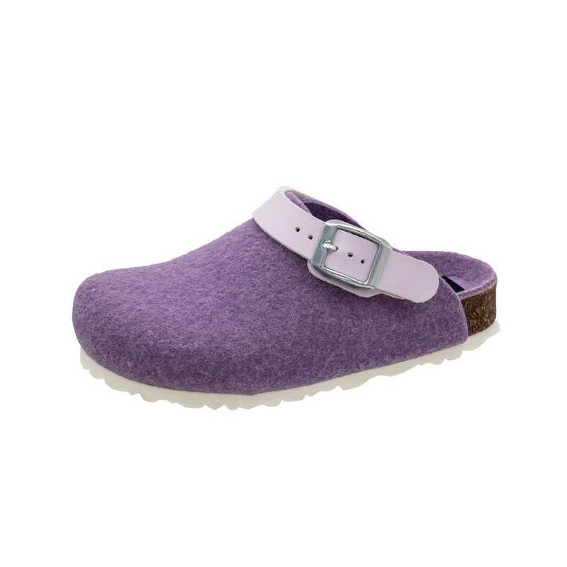 Fischer-Markenschuh Shetland Pantoffel aus Filz, mit Filzfutter, gepolstertes Fußbett