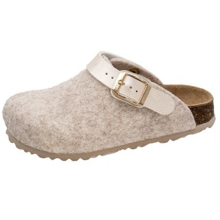 Fischer-Markenschuh Shetland Pantoffel aus Filzloden, mit gepolstertem Lederfußbett