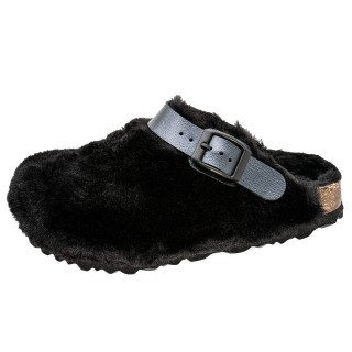 Fischer-Markenschuh Shetland Pantoffel aus Plüsch, mit gepolstertem Fußbett, Riemen nach hinten verstellbar