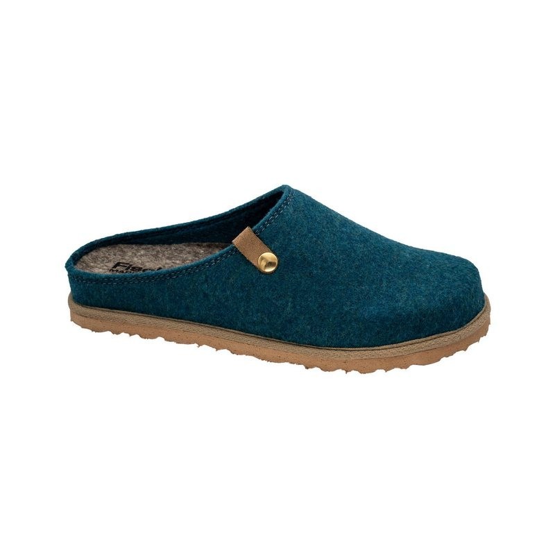 Fischer-Markenschuh Katrin Pantoffel aus PET recyceltem Filz, Fileinlegesohle herausnehmbar