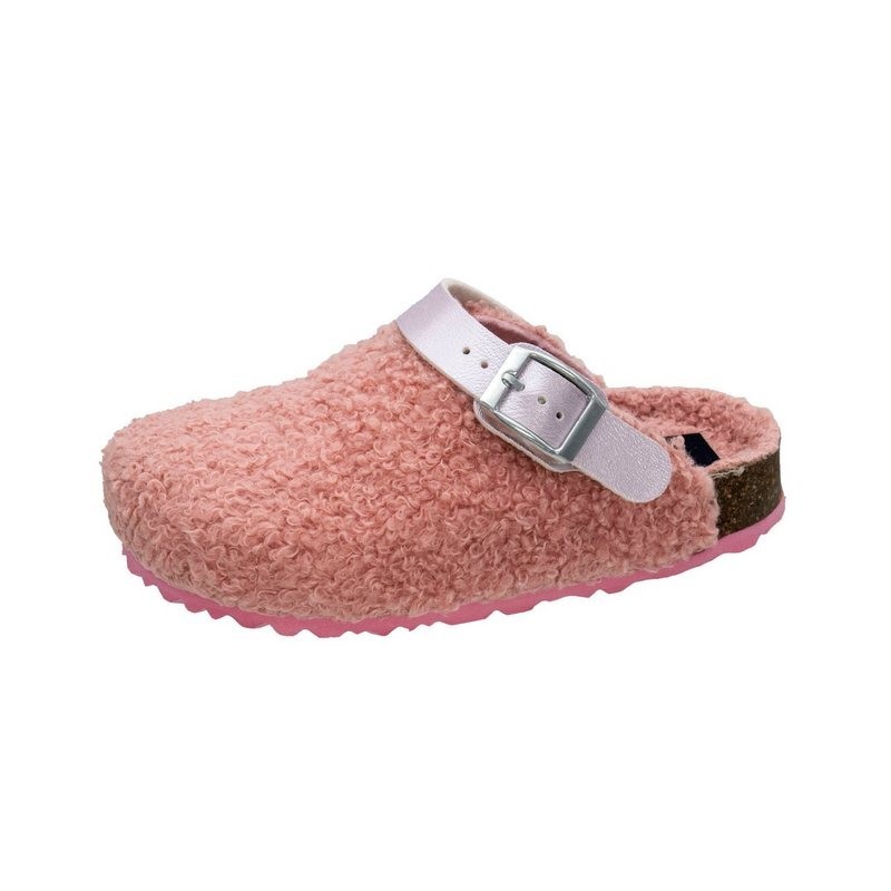 Fischer-Markenschuh Shetland Pantoffel aus Plüsch (Synthetik), Filzfutter, gepolstertes Fußbett