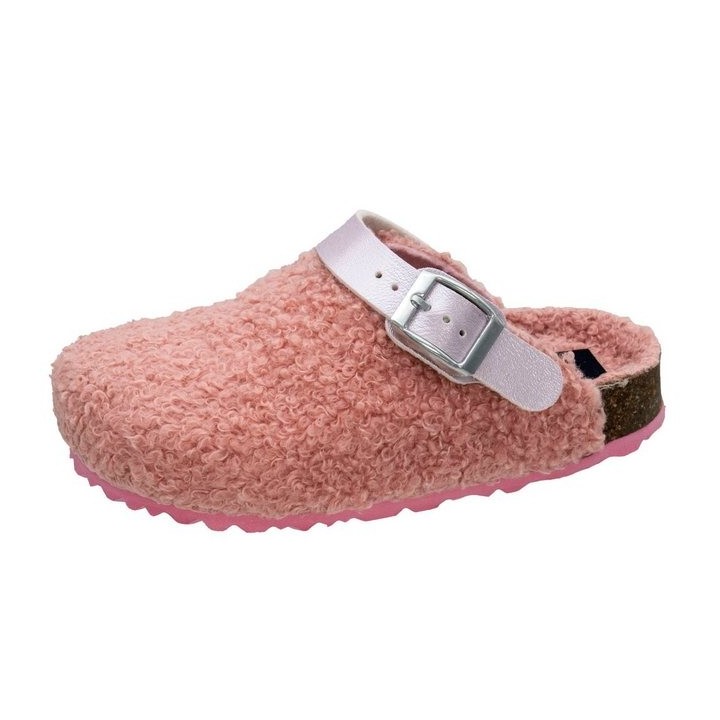 Fischer-Markenschuh Shetland Pantoffel aus Plüsch (Synthetik), Filzfutter, gepolstertes Fußbett