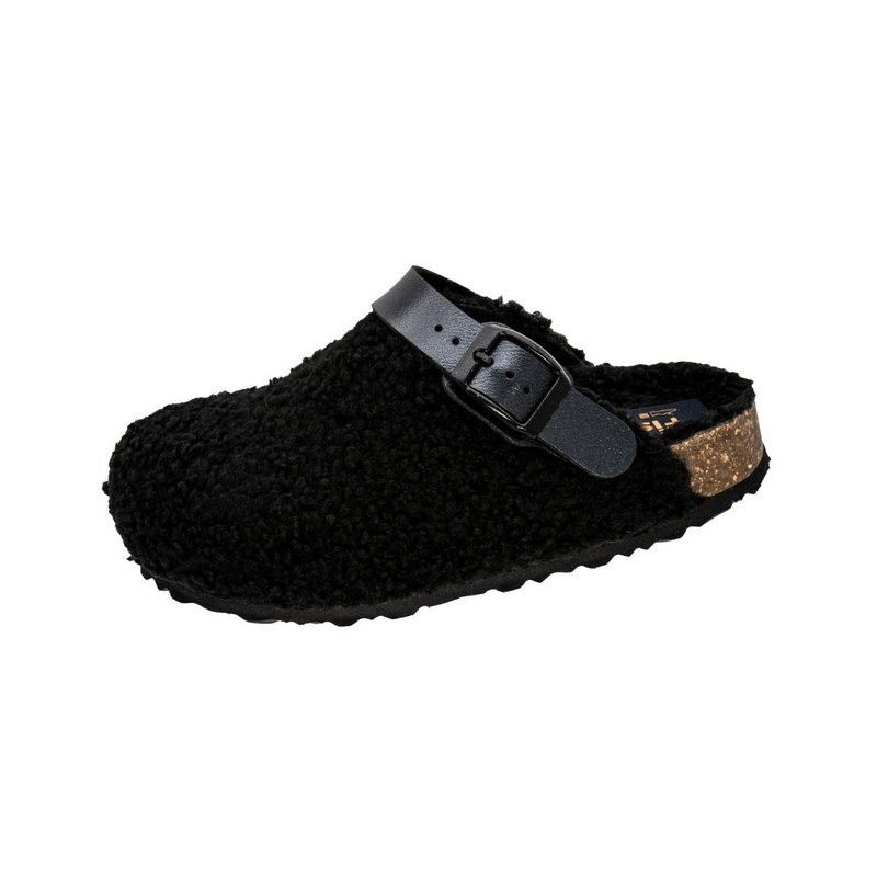 Fischer-Markenschuh Shetland Pantoffel aus Plüsch (Synthetik), Filzfutter, gepolstertes Fußbett
