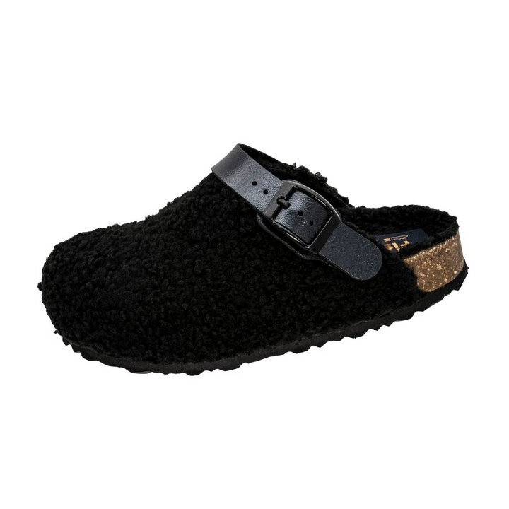 Fischer-Markenschuh Shetland Pantoffel aus Plüsch (Synthetik), Filzfutter, gepolstertes Fußbett