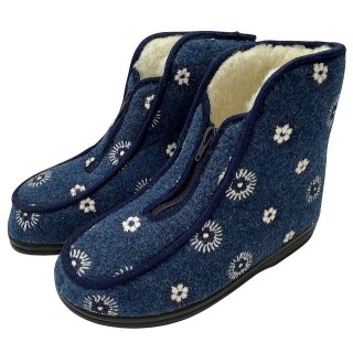 zelbut Winter Hausschuhe Filz Hüttenschuhe Schafwolle Gefüttert Pantoffeln Hausstiefel Schurwolle