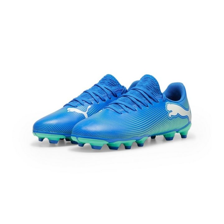 PUMA FUTURE 7 PLAY FG/AG Jr HYPERLINK BLUE-MINT-PUMA WHITE Fußballschuh