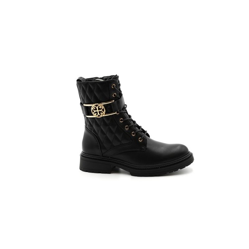 Sonderpostendiscount Damen Boots schwarz mit seitlichem Reißverschluss SU 767 Bootsschuh