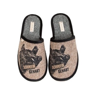 ADELHEID Schwein gehabt Filzpantoffel Pantoffel