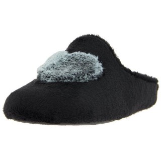 Florett Hausschuhe schwarz Plüsch Hausschuhe (1-tlg)