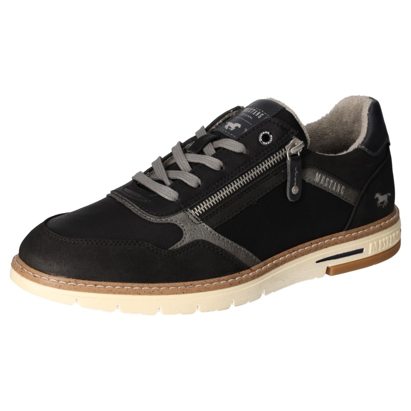 Mustang Shoes Schnürschuh, mit Reißverschluss, Freizeitschuh, Halbschuh, Schnürschuh
