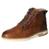 Mustang Shoes Winterboots, Schnürboots, Casual-Stiefelette mit kariertem Einsatz am Schaftrand