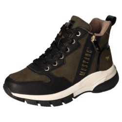 Mustang Shoes Schnürboots, High Top Sneaker, Stiefelette mit zusätzlichem Reißverschluss