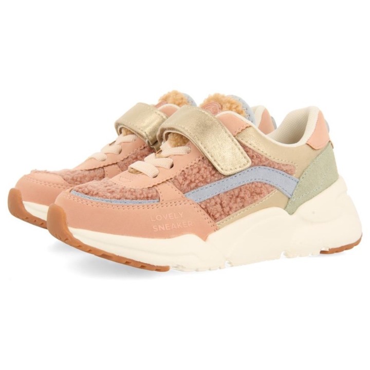 Gioseppo Plateausneaker »RADBY«, Chunky Sneaker, Schnürschuh, Mädchen Schuh im Sherpa-Look