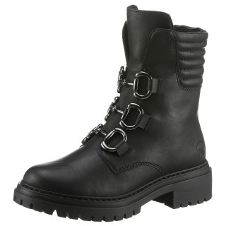 Rieker Winterstiefelette, Winterboots, Bikerboots, Blockabsatz, mit gepolstertem Schaftrand