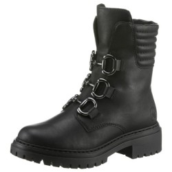 Rieker Winterstiefelette, Winterboots, Bikerboots, Blockabsatz, mit gepolstertem Schaftrand