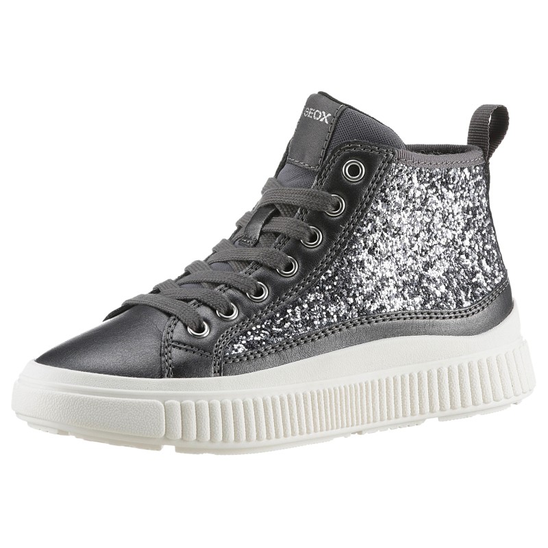 Geox Sneaker »J LAQUINNY GIRL D«, High Top Sneaker, Schnürboots, Freizeitschuh mit Plateausohle