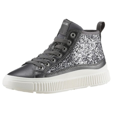 Geox Sneaker »J LAQUINNY GIRL D«, High Top Sneaker, Schnürboots, Freizeitschuh mit Plateausohle