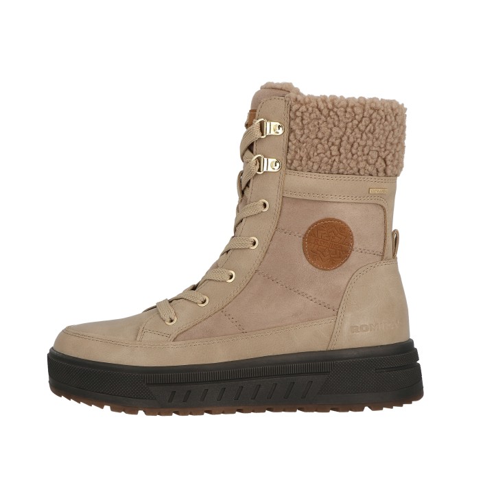 Romika Winterboots, Plateau, Winterstiefelette, Schnürboots mit Warmfutter-Kragen