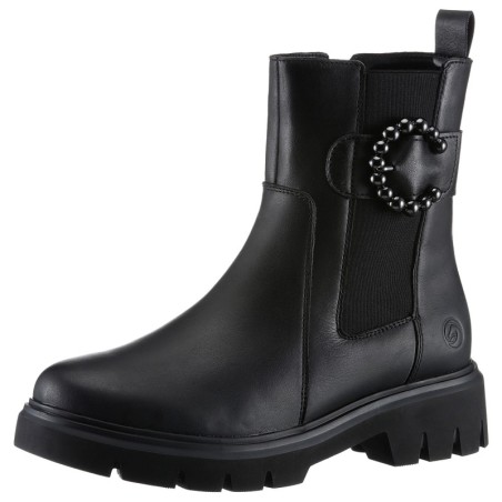 Remonte Chelseaboots, Blockabsatz, Businessmode, Stiefelette mit schöner Zierschnalle