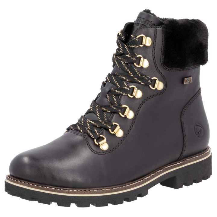 Remonte Winterboots, Blockabsatz, Winterstiefelette, Schnürstiefelette mit TEX-Membran