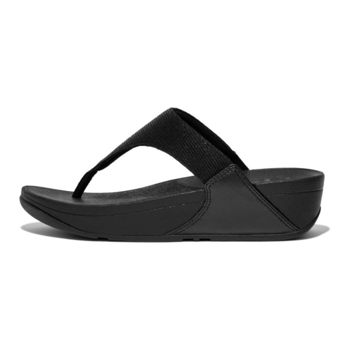 Fitflop Zehentrenner "LULU SHIMMERLUX TOE-POST SANDALS", Keilabsatz, Sommerschuh, Schlappen in schimmernder Optik