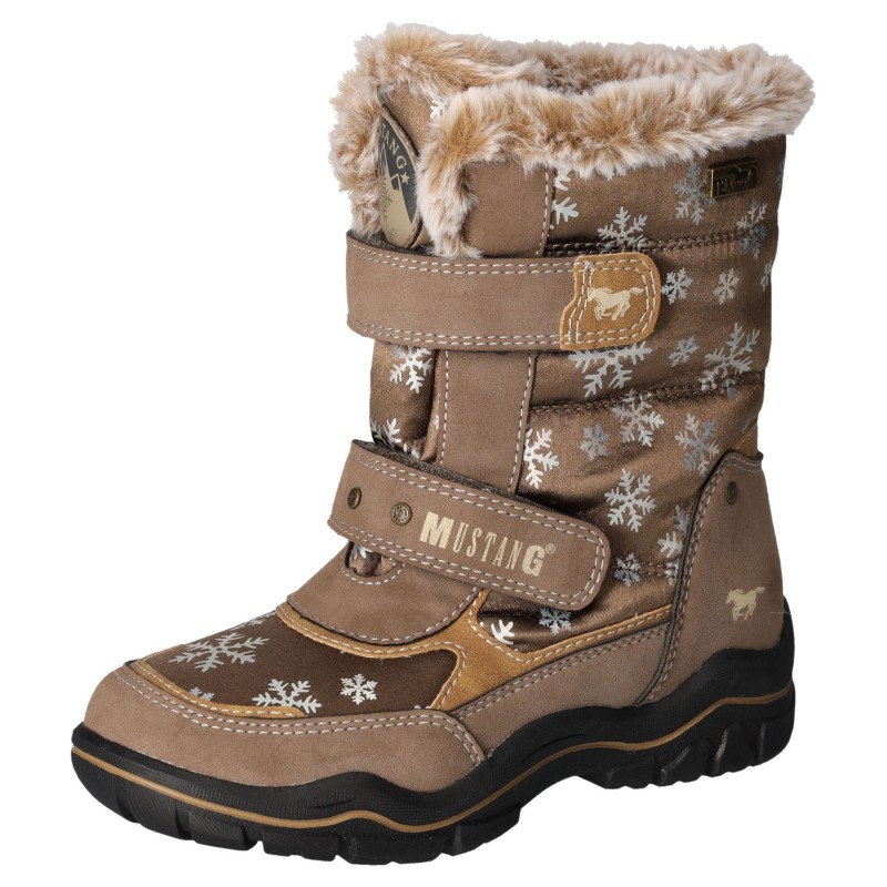 Mustang Shoes Winterstiefel, Winterstiefel, Klettstiefel in bequemer Weite
