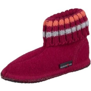 Haflinger  Pantoffeln Kinder Hüttenschuh Paul 631051-60 burgund Wolle 631051-60
