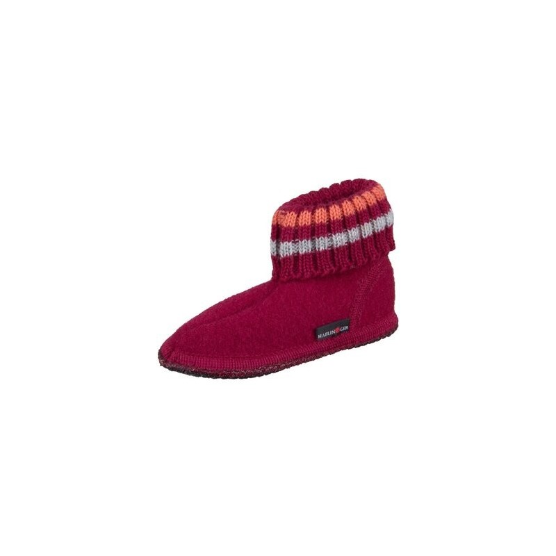 Haflinger  Pantoffeln Kinder Hüttenschuh Paul 631051-60 burgund Wolle 631051-60