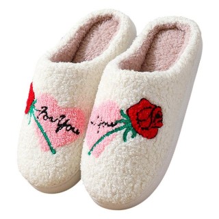 Refttenw Damen Winter Bequem Slipper, Weich Warme Pantoffeln Slipper fur Indoor Plüsch Hausschuhe