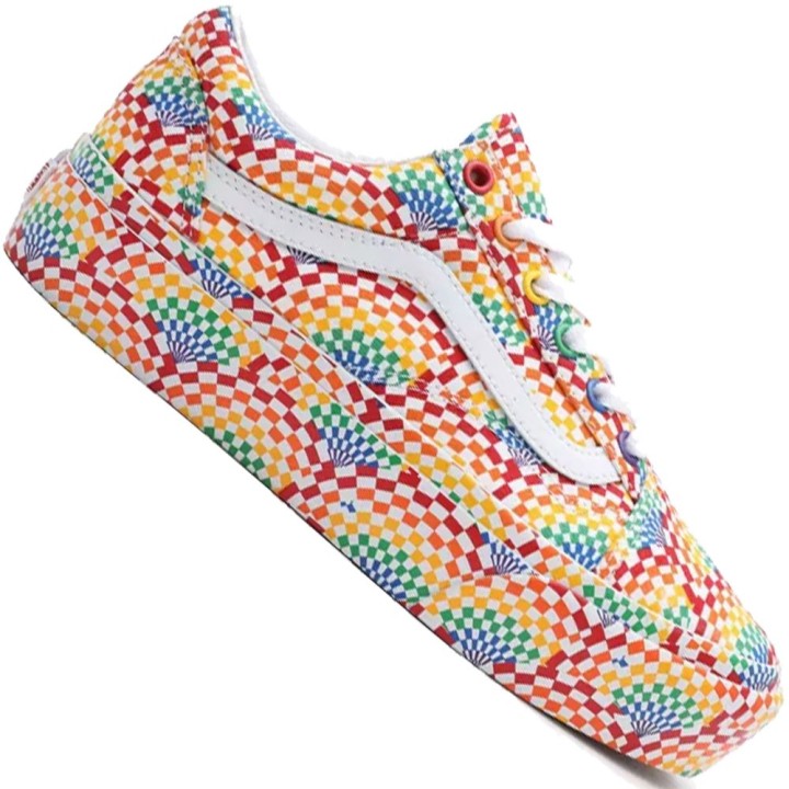 Vans Old Skool Platform Pride Multi True White