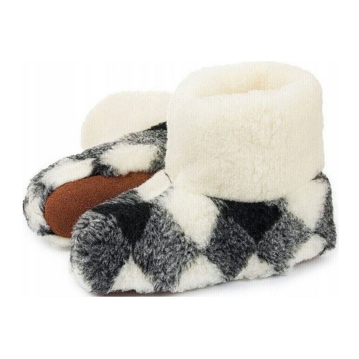 em-ka Damen Herren Hüttenschuhe Schafwolle Winter Warme Wollsocke Hausschuhe Hausschuh Füßwärmer-Naturprodukt