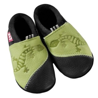 POLOLO Pololo Gecko Krabbelschuhe Schläppchen Lederpuschen öko Leder Krabbelschuh