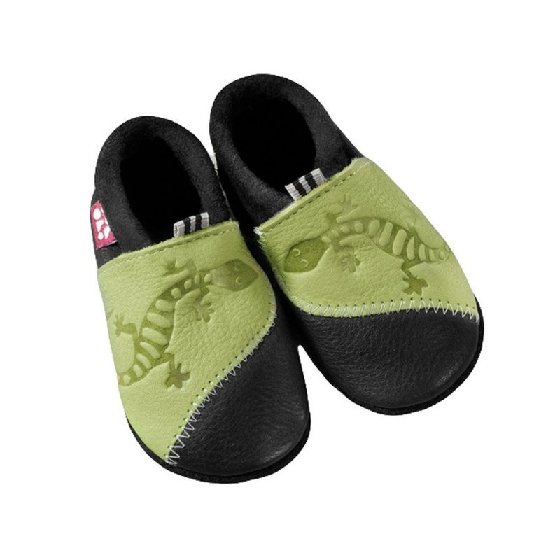POLOLO Pololo Gecko Krabbelschuhe Schläppchen Lederpuschen öko Leder Krabbelschuh