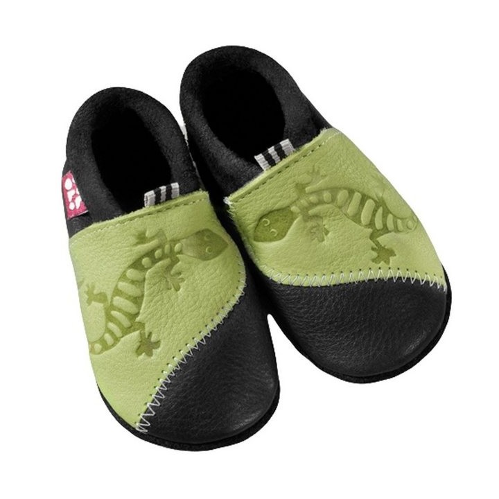 POLOLO Pololo Gecko Krabbelschuhe Schläppchen Lederpuschen öko Leder Krabbelschuh
