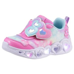 Skechers Blinkschuh HEART LIGHTS - LOVIN REFLECTION Lauflernschuh, Blink,-Klettschuh mit Herz-Applikation, Größenschablone zu