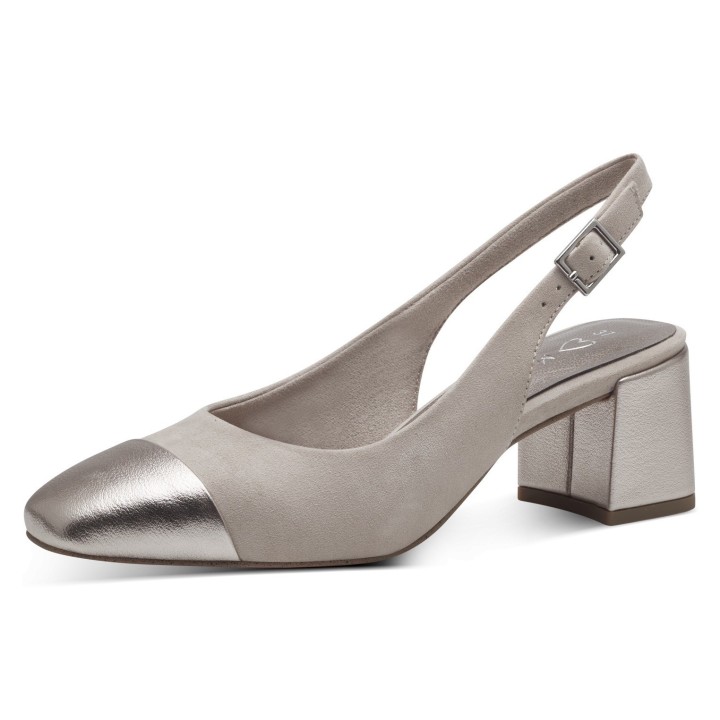 MARCO TOZZI Slingpumps, Abendschuh, Sommerschuh, Blockabsatz, in modischer Karreeform