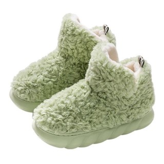 Refttenw Plüsch Gefüttert Hausschuhe Stiefel Warme Hüttenschuhe Hausstiefel Hausschuh zum Schlupfen